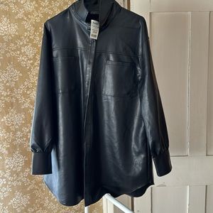 COPY - Vegan Leather Button Down